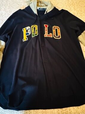 Polo by Ralph Lauren Navy and White Hoodie shirt